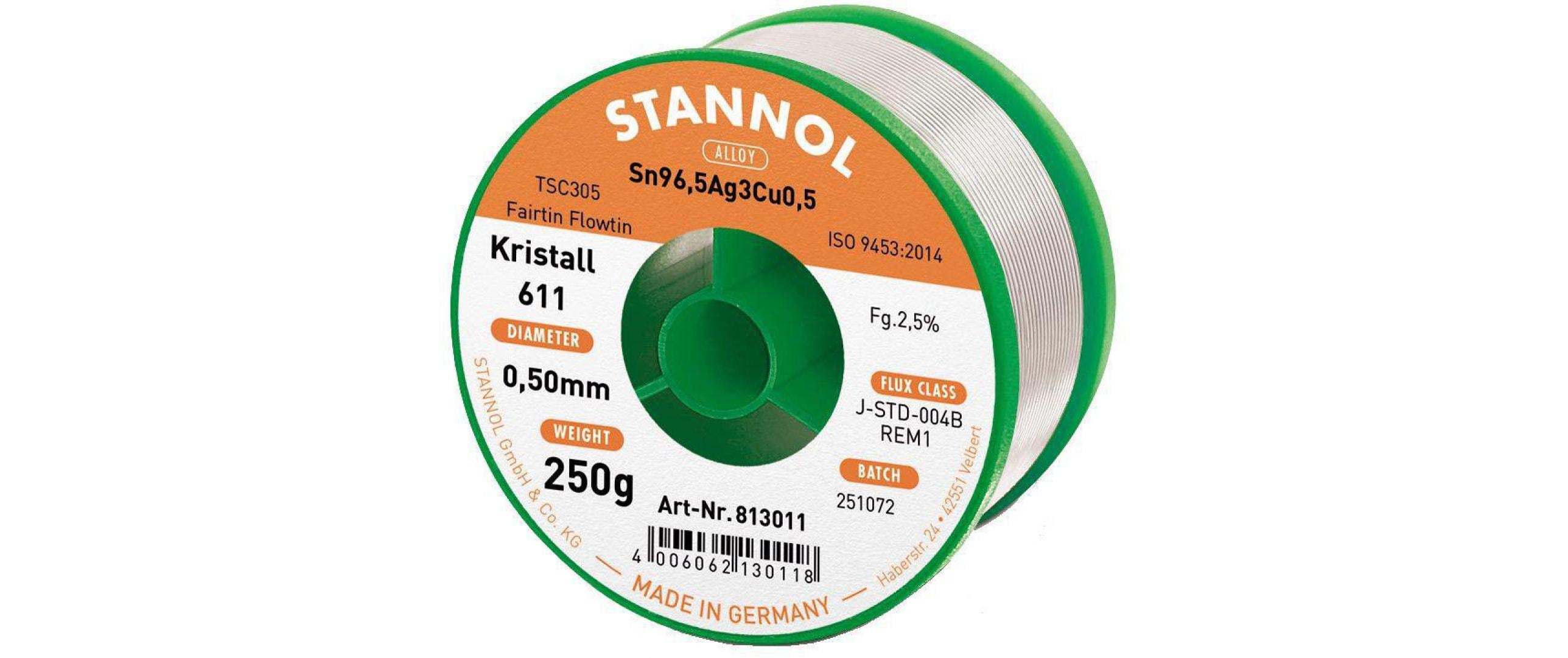Stannol Lötdraht 611 2,5% Ø 0,5