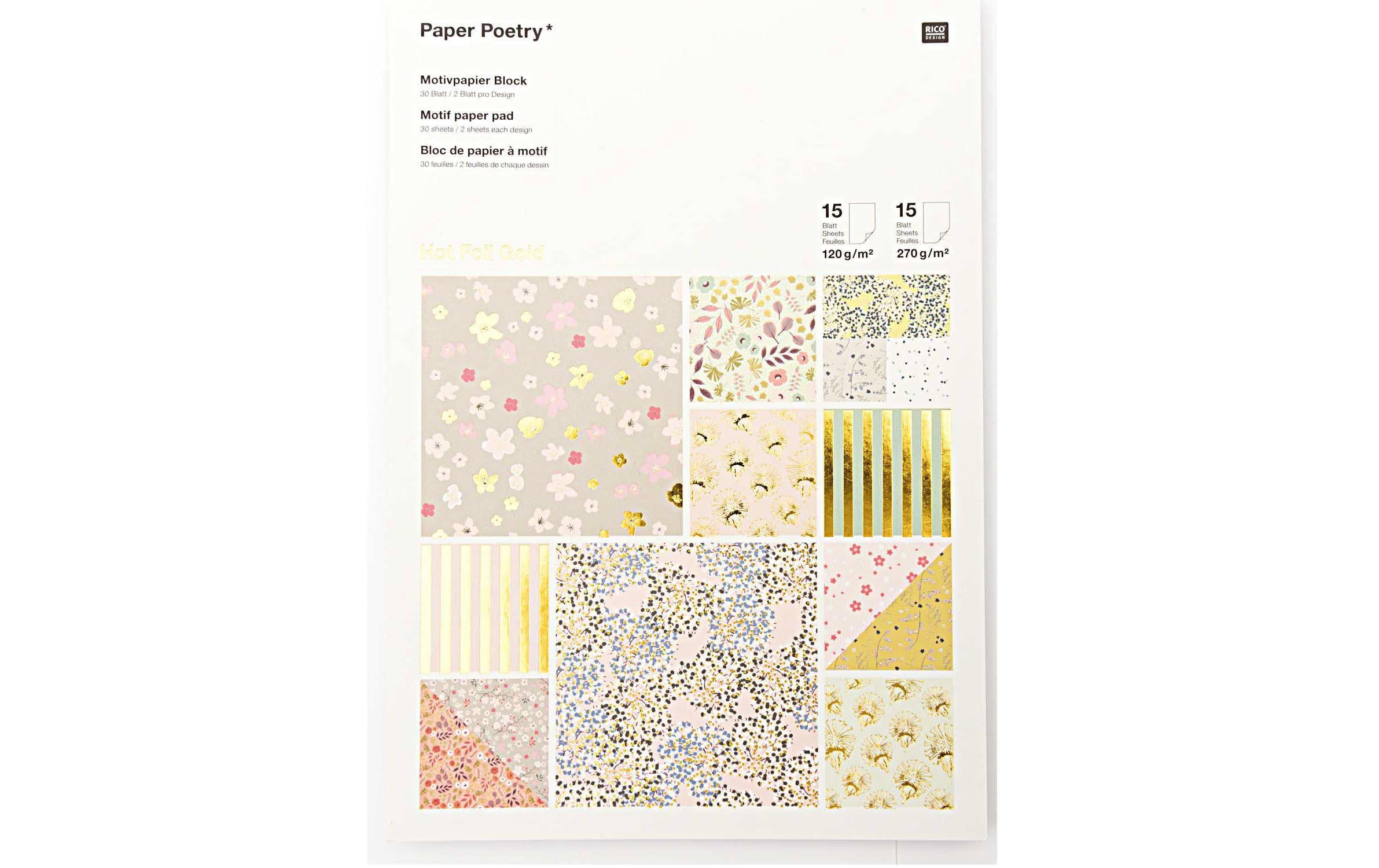 Rico Design Motivpapier A4, 30 Blatt