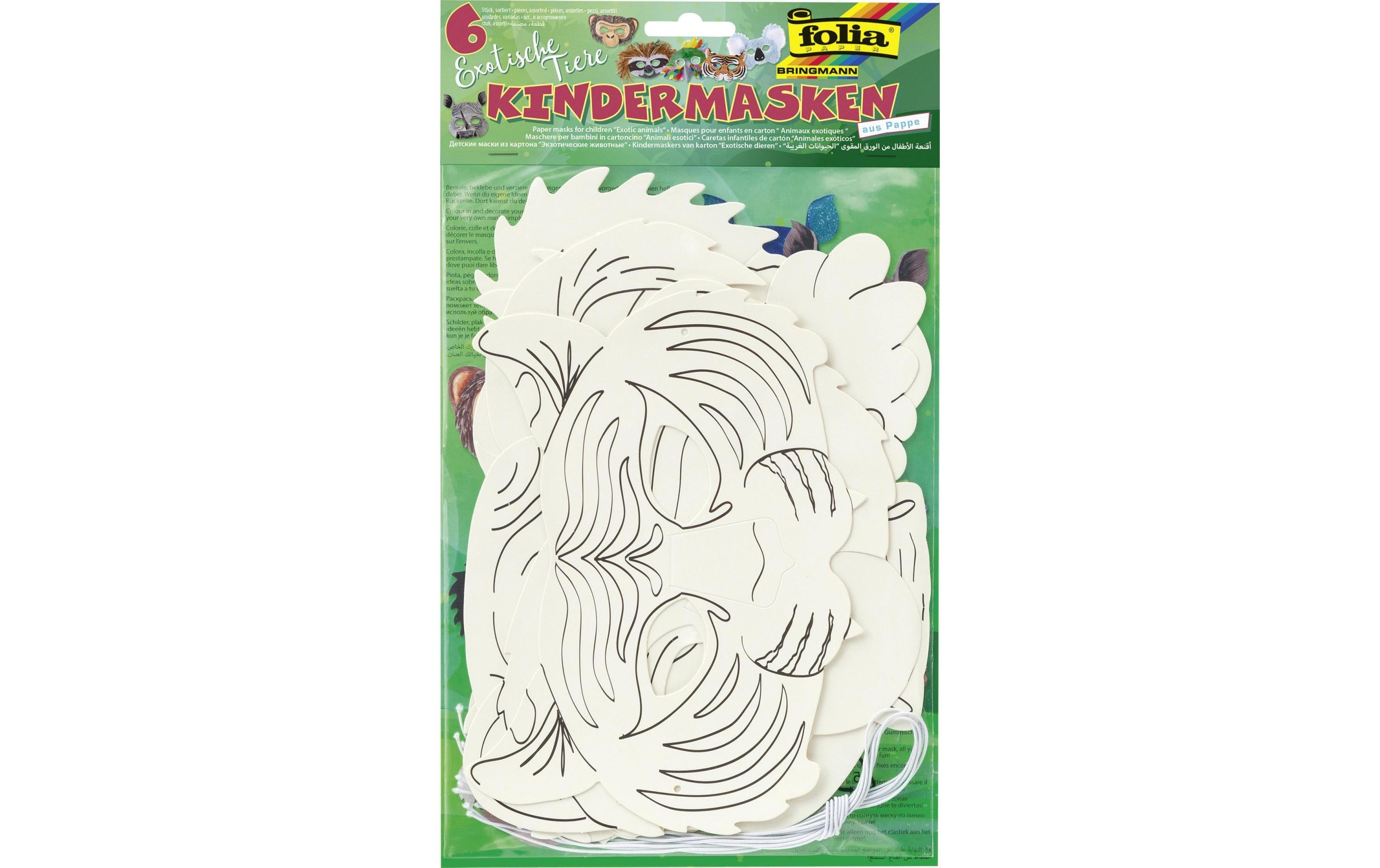 Folia Kindermasken Tiere exotisch
