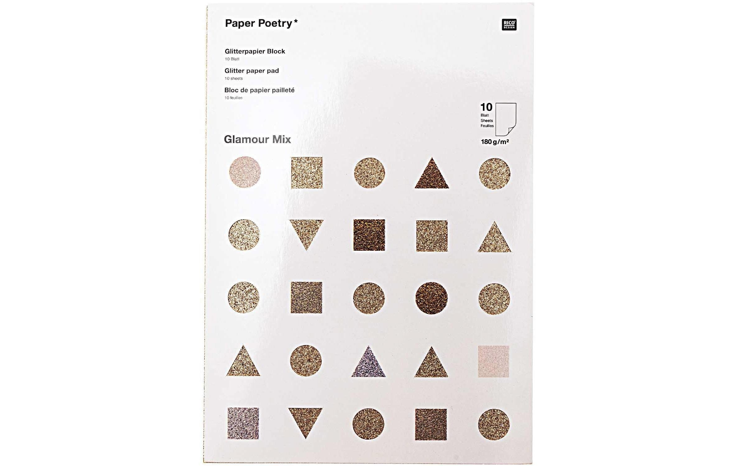 Rico Design Glitterpapier Glamour Mix