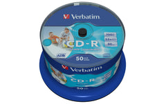 Verbatim | CD-R 52x 80Min/700MB 50-Spindel | bedruckbar o.Logo