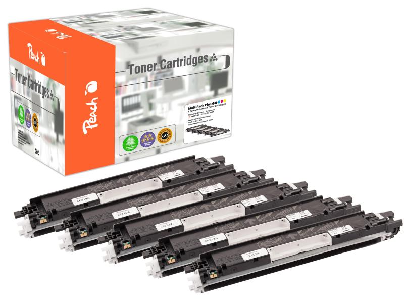 Peach | Toner HP CE31A-Serie Multipack Plus | 2x bk 1200S je 1x c,m,y 1000S