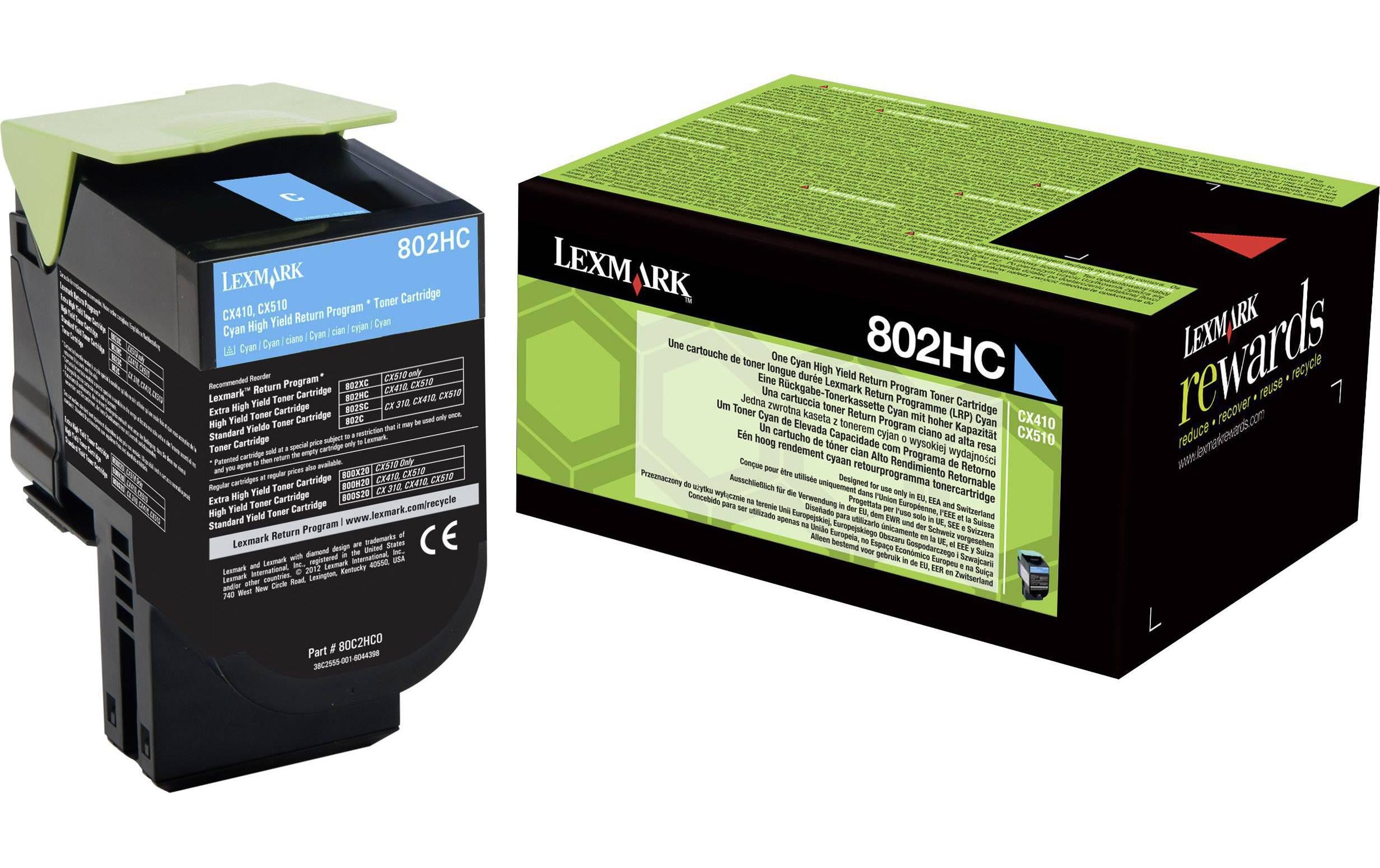 Lexmark, Toner 80C2HC0 Cyan