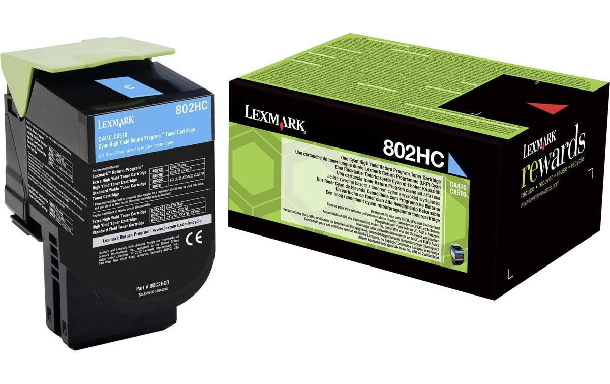 Lexmark, Toner 80C2HC0 Cyan