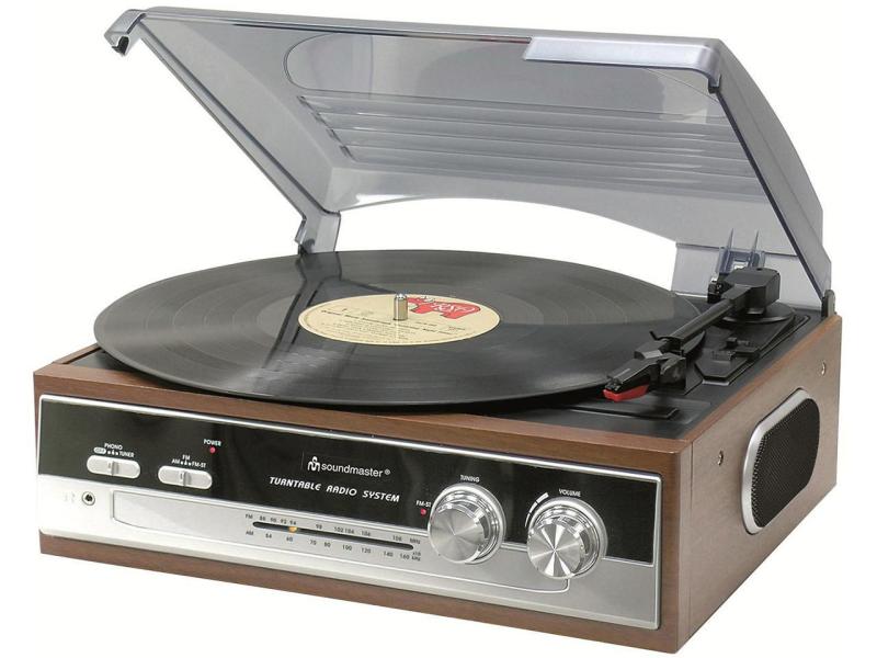 soundmaster | PL186H, Plattenspieler | Nostalgie Plattenspieler mit Radio
