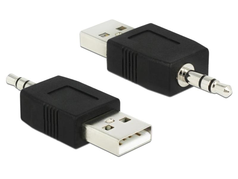 Delock | Adapter USB-A zu 3.5mm 3P Klinke | kompatibel zu iPod Shuffle,mit Ladefunktion