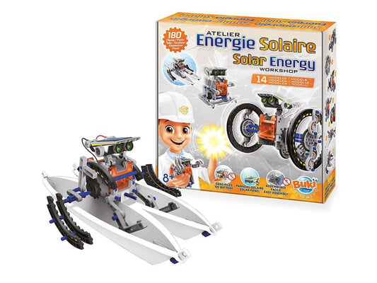 Buki | Sonnenenergie 14 in 1 | Alter: 8+, 180 Teile, 14 Modelle