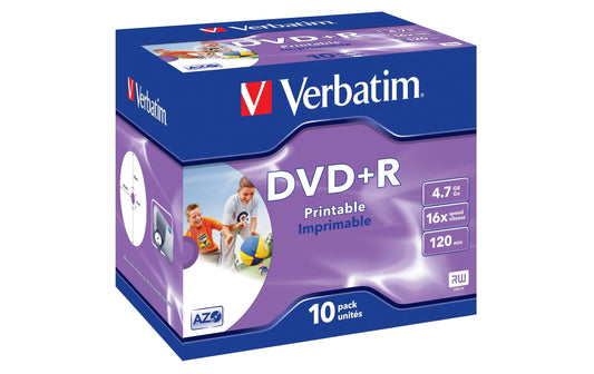 Verbatim DVD+R Medien 4.7GB,16x,10er Pack