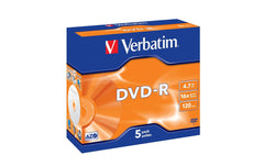 Verbatim DVD-R Medien 4.7GB,16x,5er Pack