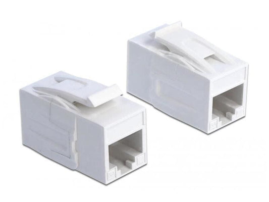 Delock | Keystone Modul Cat.6A, UTP, weiss | extern: RJ45 Buchse, Intern RJ45 Buchse