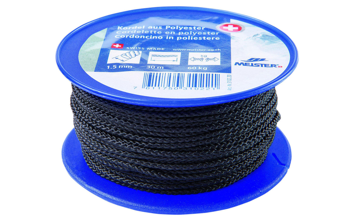 Meister, Kordel Ø 1,5 mm, 30 m, 60 kg, Schw