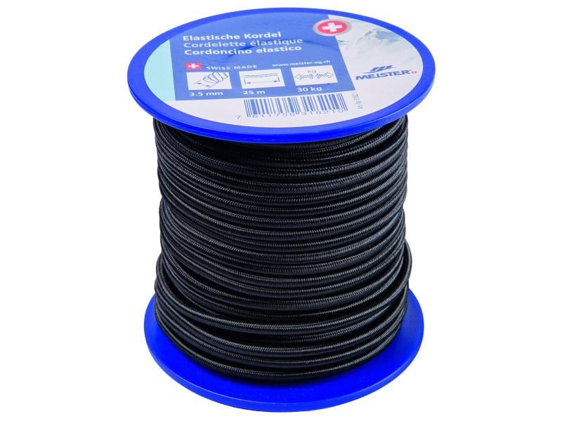 Meister | ELAST. KORDEL SCHWARZ 3.5MM 25M | 25 m