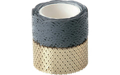 Folia | Washi Tape Dekor grau/gold | 2 x (5 m x 25 mm)