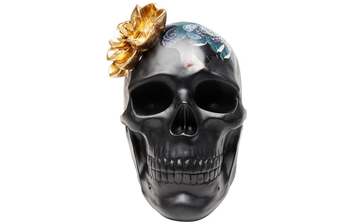 Kare Totenkopf mit Blumen