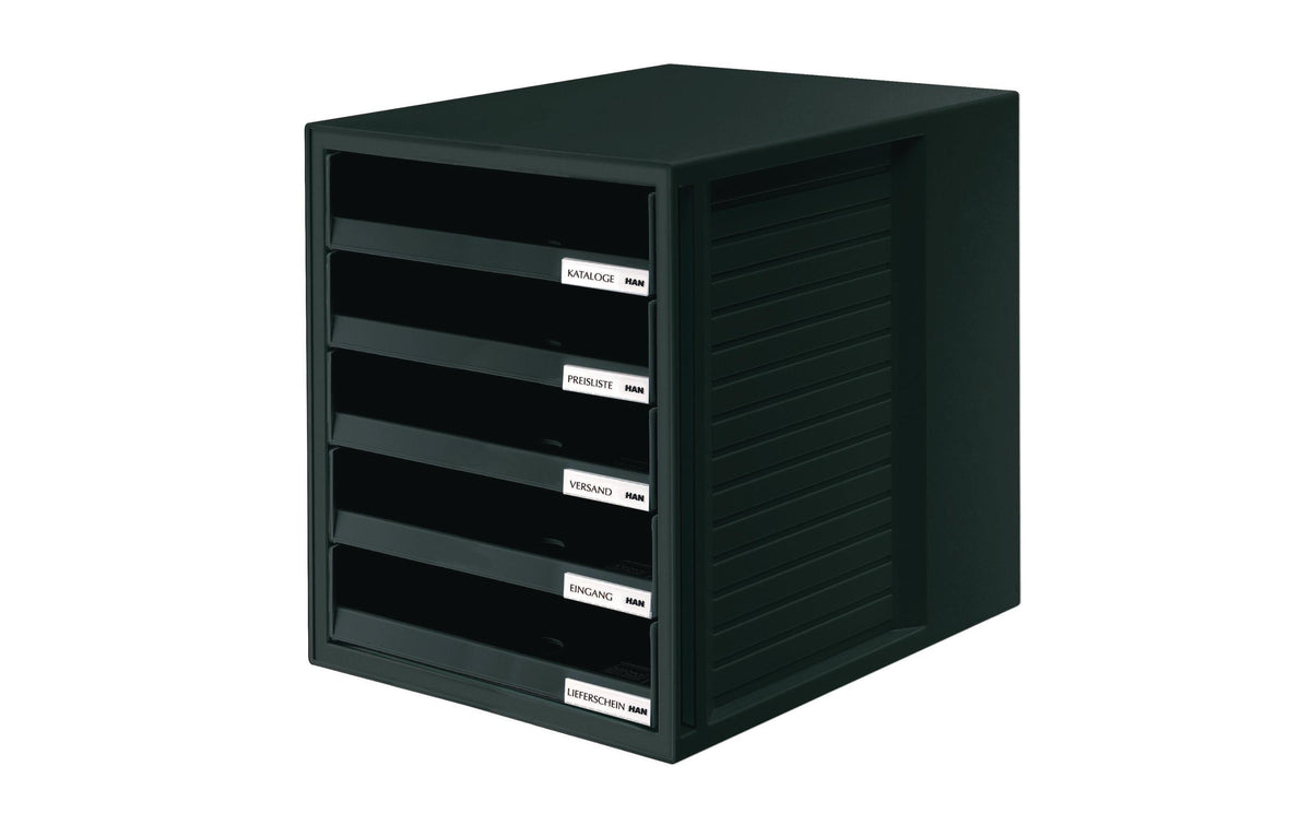 HAN, Schubladenbox A4 Schrank-Set, Schwarz