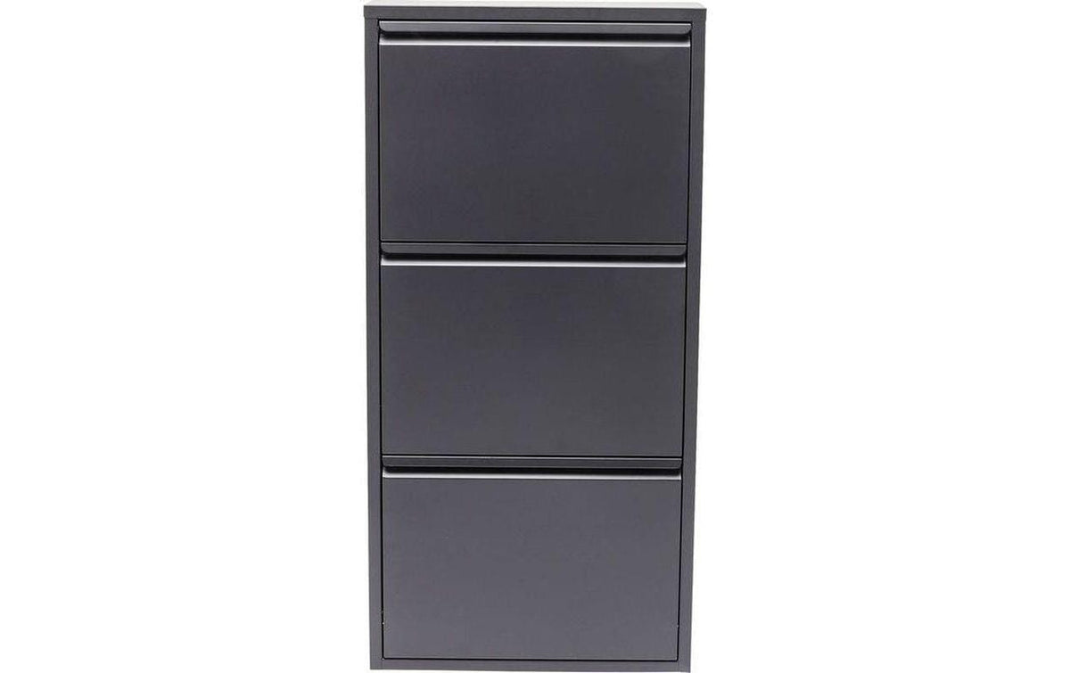 Kare Schuhschrank Caruso 3er, Anthrazit