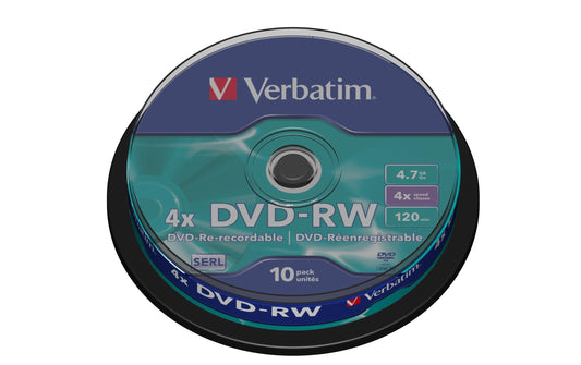 Verbatim DVD-RW 4.7GB, 10er Pack Spindel