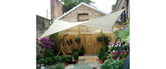 Perel | Sonnensegel - Quadrat, 3.6x3.6 m | Farbe: Creme, Wasserabweisend