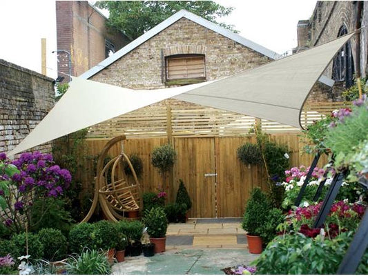 Perel | Sonnensegel - Quadrat, 3.6x3.6 m | Farbe: Creme, Wasserabweisend