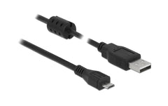 Delock USB2 Kabel A-MicroB, 0.5m, schwarz
