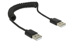 Delock USB2 Spiralkabel A-A, 20-60cm