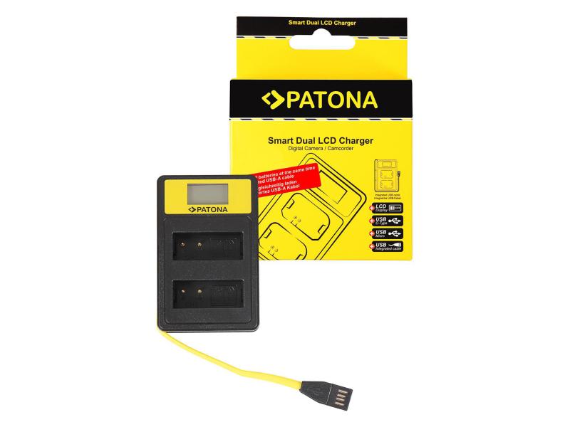 Patona | Smart Dual LCD USB Ladegerät | Für Panasonic DMW-BLG10