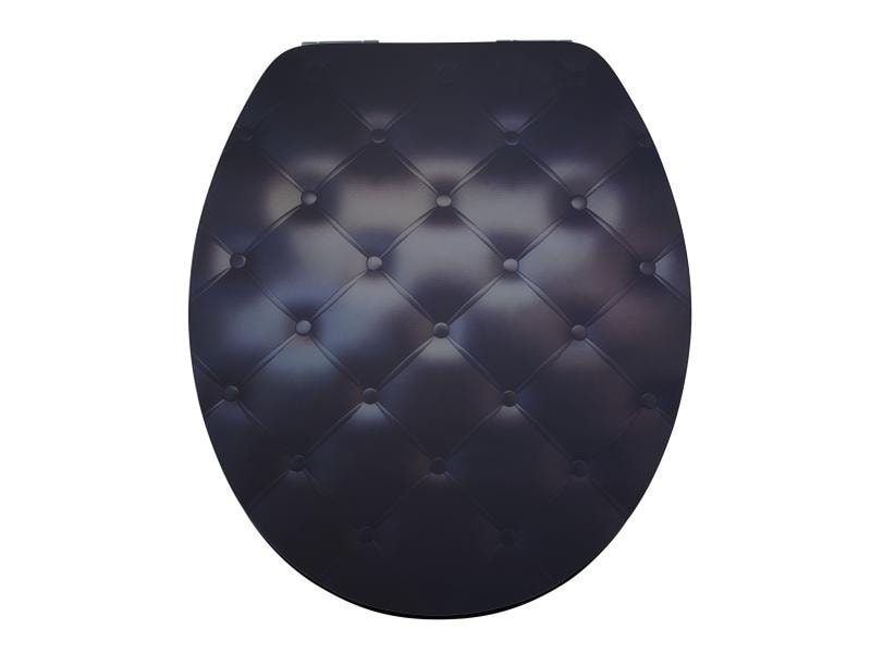 diaqua® | diaqua WC-Sitz LYON Black Sofa | Absenkautomatik, Metallbefestigung