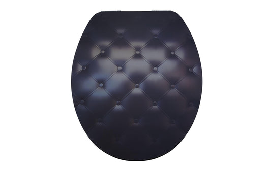 diaqua® | diaqua WC-Sitz LYON Black Sofa | Absenkautomatik, Metallbefestigung