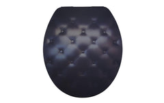 diaqua® | diaqua WC-Sitz LYON Black Sofa | Absenkautomatik, Metallbefestigung