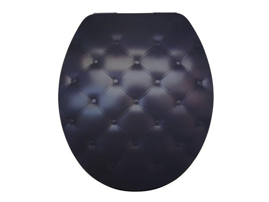 diaqua® | diaqua WC-Sitz LYON Black Sofa | Absenkautomatik, Metallbefestigung