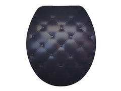 diaqua® | diaqua WC-Sitz LYON Black Sofa | Absenkautomatik, Metallbefestigung