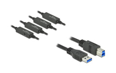 Delock USB3.2 Kabel, 20m, A-B, Schwarz