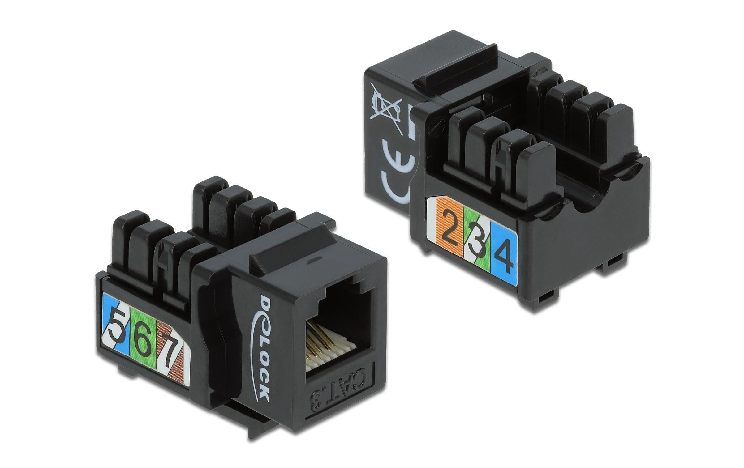 Delock Keystone Modul Cat.3, UTP, schwarz