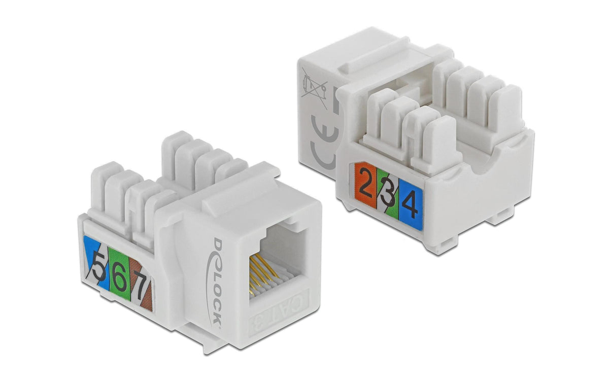 Delock Keystone Modul Cat.3, UTP, weiss