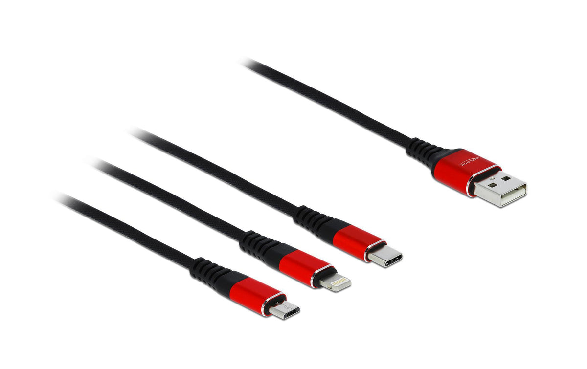 Delock USB2.0-Ladekabel 3 in 1, 30cm