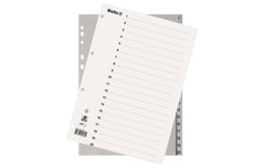 Biella | Register Vollformat aus Kunststoff | 1-20, A4, 4 Loch, 1 Stück