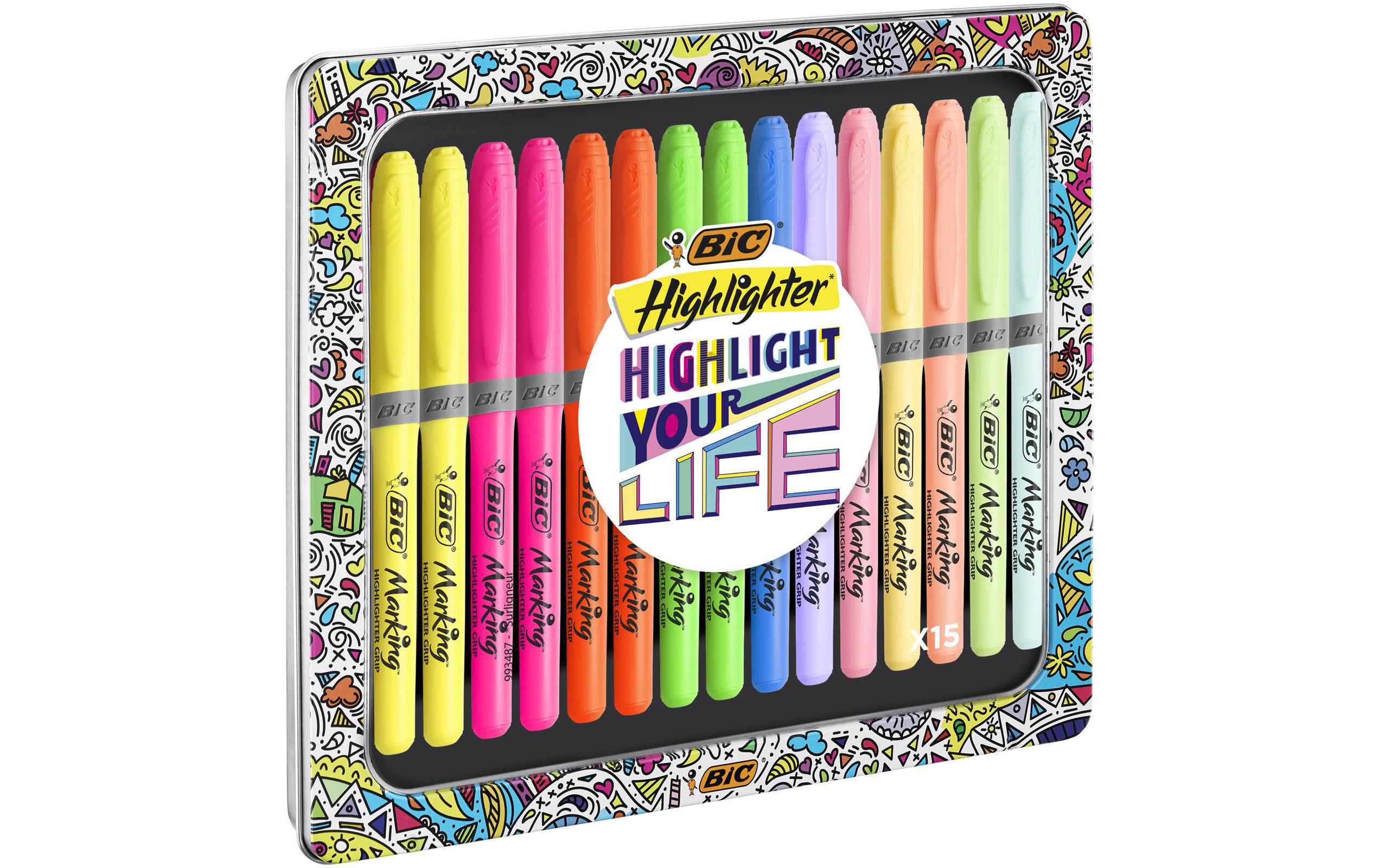 Bic Highlighter Grip Collection Box