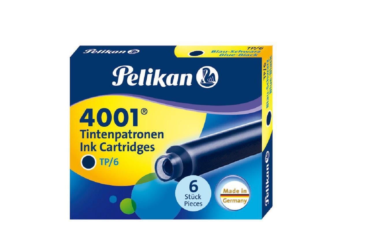 Pelikan, Tintenpatrone 4001 Blau/Schwarz, 6