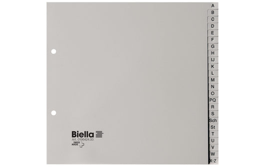 Biella Register A-Z, 24-teilig teildeckend