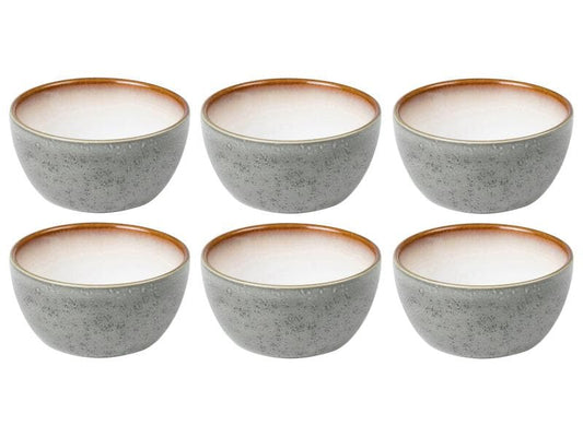 Bitz | Schale 10cm Grau/Creme | 6 Stk., D: 10cm, H: 5cm, Stoneware