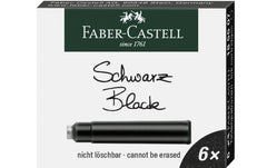 Faber-Castell, Tintenpatrone Schwarz, 6 Stü
