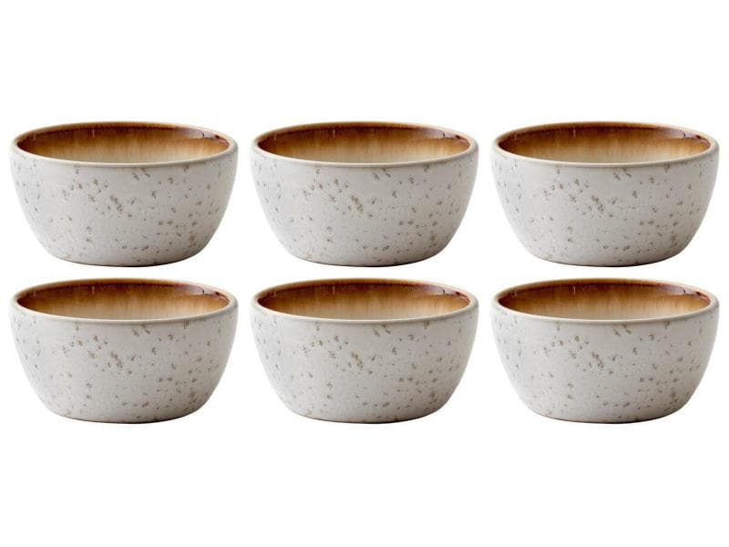 Bitz | Schale 10cm Creme/Creme | 6 Stk., D: 10cm, H: 5cm, Stoneware