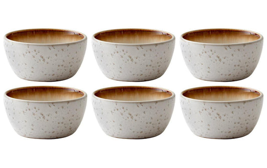 Bitz | Schale 10cm Creme/Creme | 6 Stk., D: 10cm, H: 5cm, Stoneware
