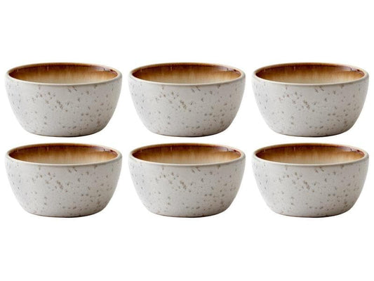 Bitz | Schale 10cm Creme/Creme | 6 Stk., D: 10cm, H: 5cm, Stoneware