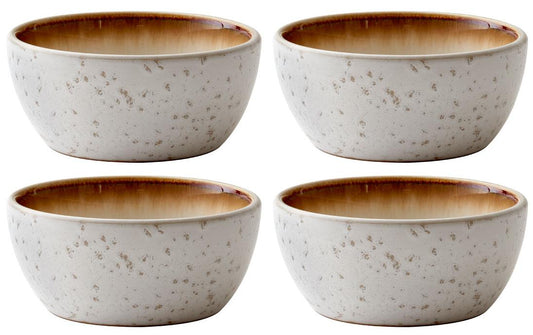 Bitz | Schale 12cm Creme/Creme | 4 Stk., D: 12cm, H: 6cm, Stoneware