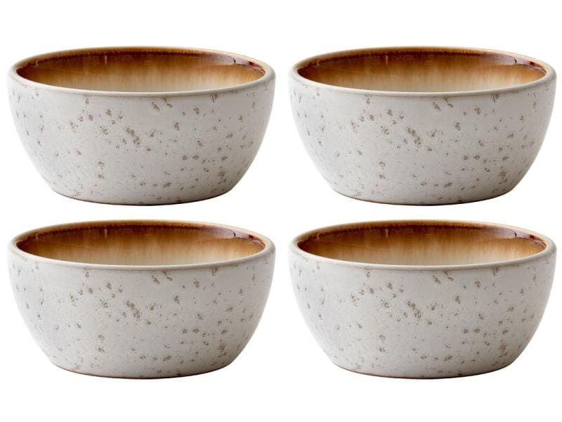 Bitz | Schale 12cm Creme/Creme | 4 Stk., D: 12cm, H: 6cm, Stoneware