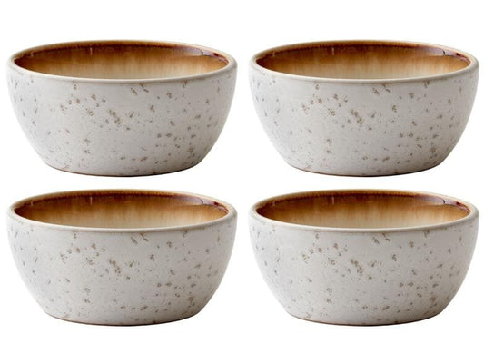 Bitz | Schale 12cm Creme/Creme | 4 Stk., D: 12cm, H: 6cm, Stoneware