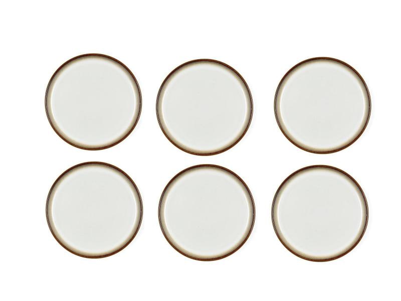 Bitz | Frühstücks- & Dessertteller Ø 21 cm | 6 Stk., D: 21cm, H: 2cm, Stoneware