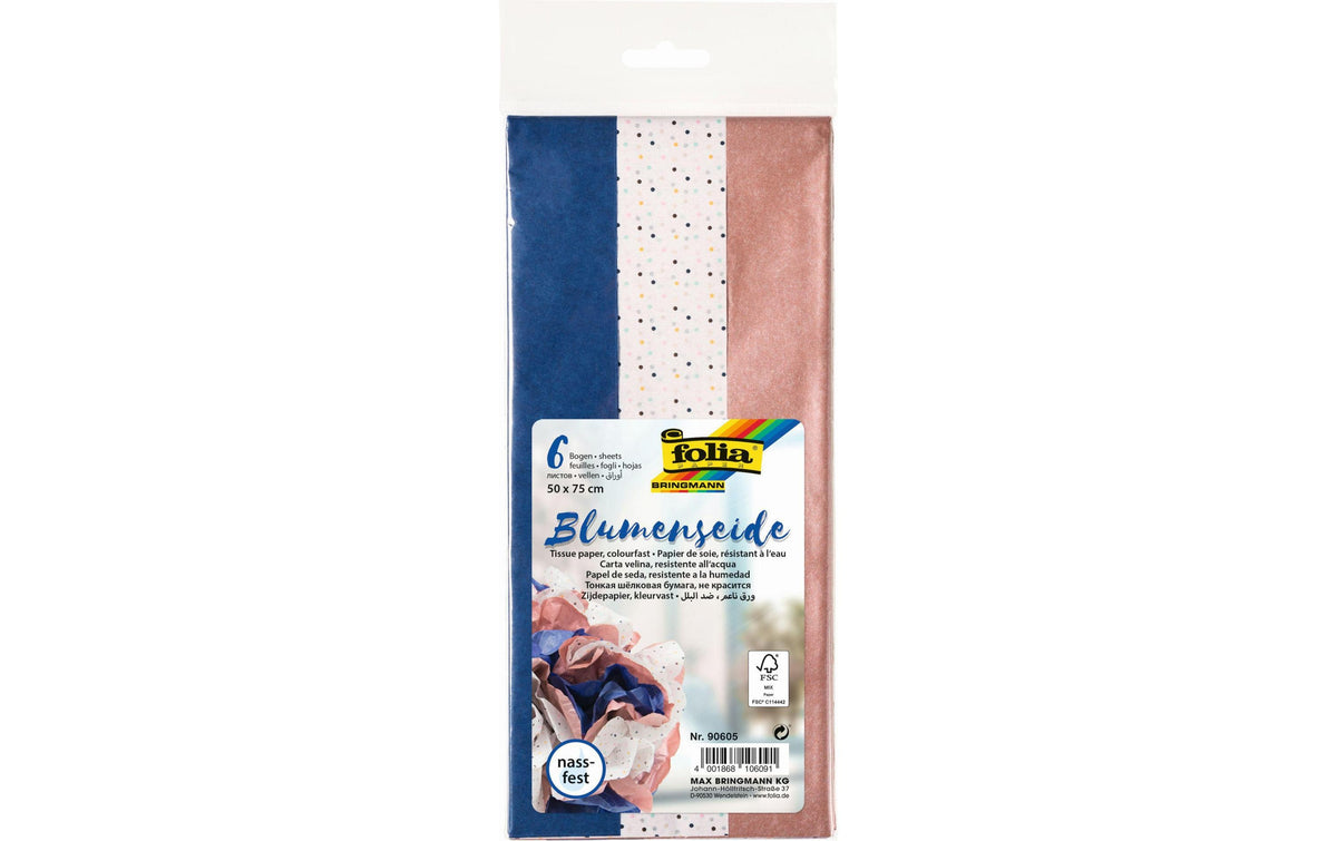 Folia Seidenpapier Mix Blau