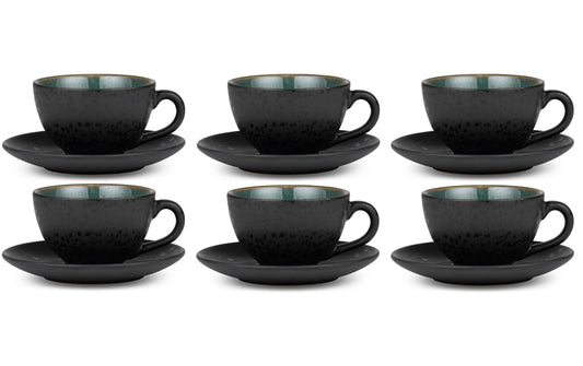 Bitz Kaffeetasse 240ml Schwarz/Grün